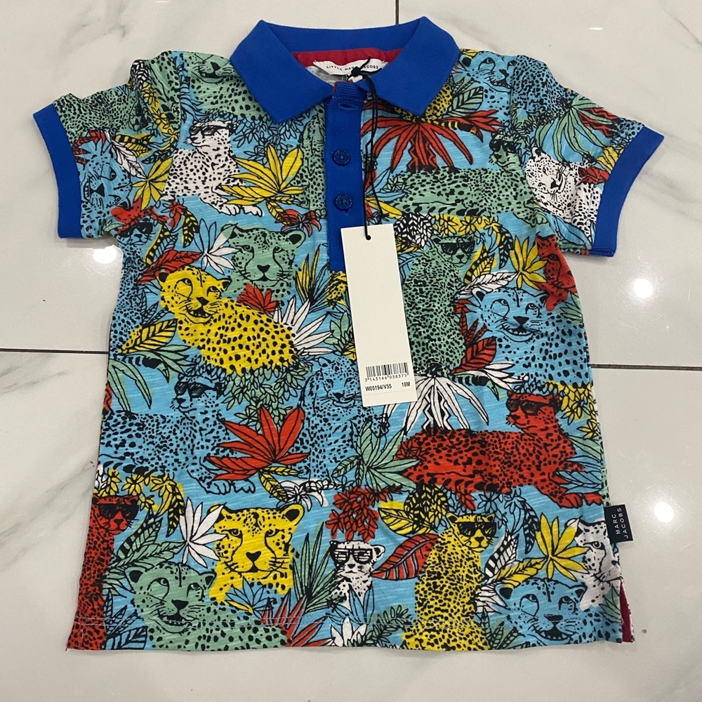 Little Marc Jacob boys polo t shirt size 18M style # W05194/V55
